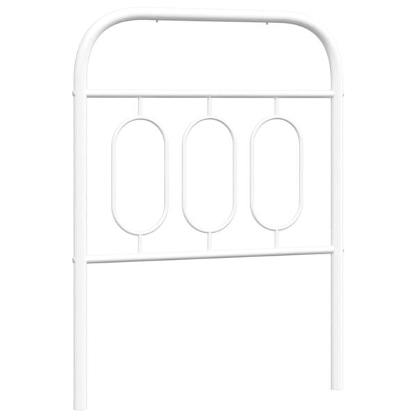 vidaXL Testiera in Metallo Bianco 75 cm