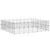 vidaXL Gabbia per Animali 60 Pannelli con Porta Nera 280x245x70 cm
