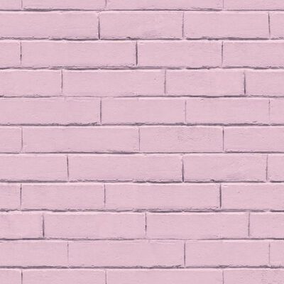 Good Vibes Carta da Parati Brick Wall Rosa
