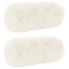 vidaXL Cuscino 2 pz HEERLEN Bianco &Oslash; 15 x 40 cm Fleece PV