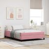 vidaXL Letto a molle con materasso Rosa 140 x 200 cm Tessuto