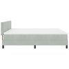 vidaXL Letto a molle con materasso Grigio chiaro 180 x 200 cm Velluto
