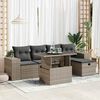 vidaXL Set Divano da Giardino 6 pz con Cuscini Grigio in Polyrattan