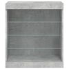 vidaXL Credenza con Luci LED Grigio Cemento 60,5x37x67 cm