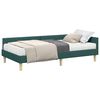 vidaXL Struttura Letto Angolare con Materasso 2 pz Verde Scuro