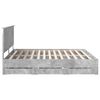 vidaXL Struttura del letto con cassetto Grigio cemento 200 x 200 cm