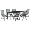 vidaXL Set da Pranzo per Giardino 7 pcs Antracite