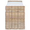 vidaXL Panchina con contenitore Naturale 110 x 40 x 50 cm Rattan