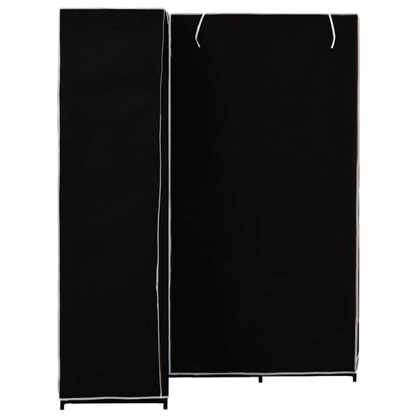 vidaXL Armadio Angolare Nero 130x87x169 cm