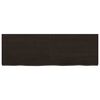 vidaXL Ripiano Marrone Scuro 120x40x(2-6) cm Massello Rovere Trattato