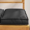 vidaXL Cuscino 2 pcs Nero 40 x 40 x 8 cm Tessuto Oxford