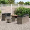 vidaXL Set Divano da Giardino con cuscino 8 pcs Grigio