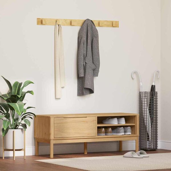 vidaXL Panchina per corridoio FLORO Marrone cerato 115 x 40 x 45 cm