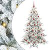 vidaXL Albero di Natale Artificiale con Rami Pieghevoli Bianco 180 cm