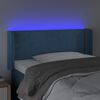 vidaXL Testiera a LED Blu Scuro 103x16x78/88 cm in Velluto