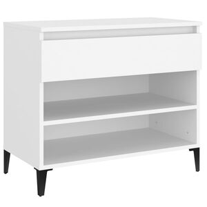 vidaXL Scarpiera Bianca 70x36x60 cm in Legno Multistrato
