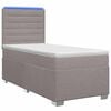 vidaXL Letto box spring con materasso Tortora 80 x 200 cm Tessuto