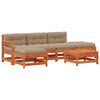 vidaXL Set Lounge da Giardino 6 pz Marrone Cerato