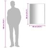 vidaXL Specchio Argento 80x60 cm