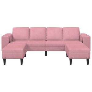 vidaXL Divano per Soggiorno 3 pcs Rosa