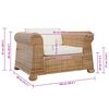 vidaXL Set di Divani 2 pz con Cuscini in Rattan Naturale