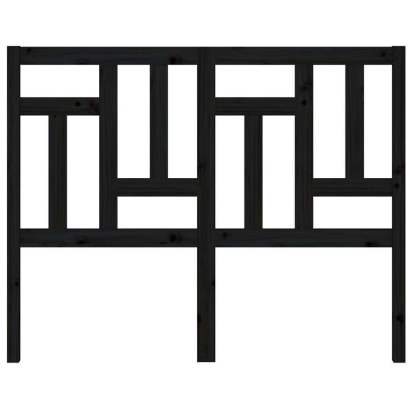 vidaXL Testiera per Letto Nera 205,5x4x100cm in Legno Massello di Pino