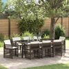 vidaXL Set da Pranzo per Giardino 9 pcs Marrone