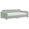 vidaXL Divano Letto con Materasso Grigio Chiaro 100x200 cm in Velluto