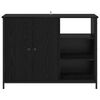 vidaXL Credenza Rovere Nero 100 x 33 x 75 cm Legno multistrato