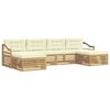 vidaXL Set di divani da esterno 6 pz Bianco e Crema