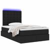 vidaXL Letto con contenitore e LED Nero 120 x 200 cm Poliestere