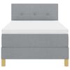 vidaXL Letto a molle con cuscino Grigio chiaro 90 x 190 cm Tessuto