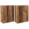 vidaXL Mobiletto a muro 2 pz Legno vecchio 69,5 x 34 x 90 cm