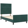 vidaXL Letto a molle con testiera Verde Scuro 80 x 200 cm Velluto