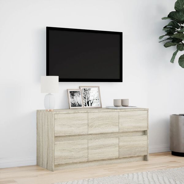 vidaXL Mobile Porta TV con LED Rovere Sonoma 100x34x50cm in Truciolato