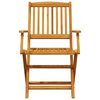 vidaXL Set Bistr&ograve; Pieghevole 3pz in Legno Massello di Acacia