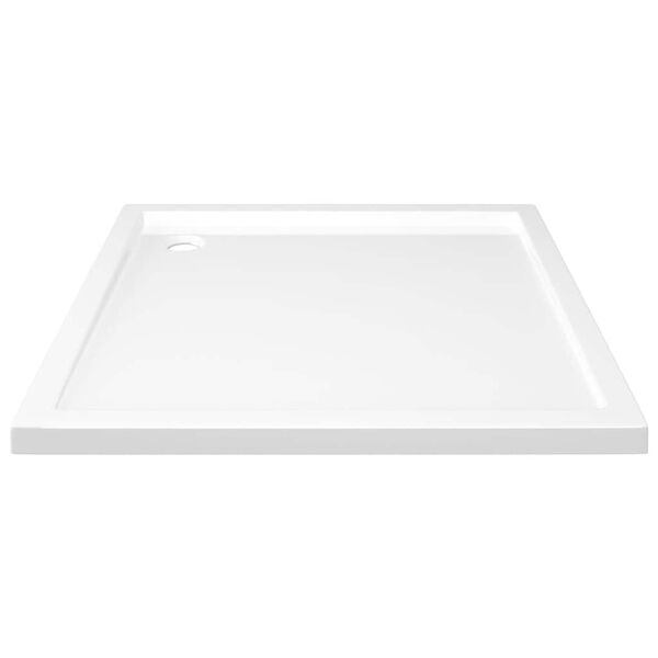 vidaXL Piatto Doccia Quadrato in ABS Bianco 80x80 cm