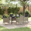 vidaXL Set da Pranzo per Giardino 5 pcs Grigio chiaro polyrattan