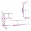 vidaXL Mobile TV da Parete 4 pcs Rovere artigianale Legno multistrato