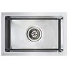 vidaXL Lavello da Cucina Lavorato a Mano in Acciaio Inox