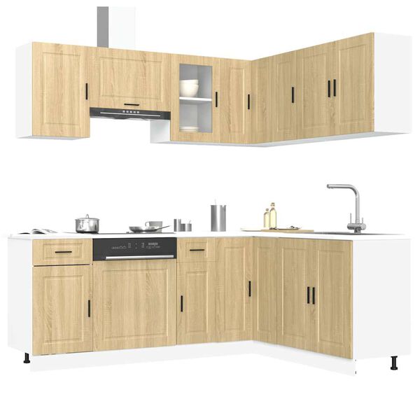 vidaXL Set Mobili da Cucina 11 pz Porto Rovere Sonoma in Truciolato