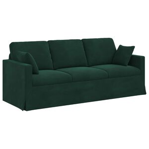 vidaXL Divano Verde Scuro 198 x 78 x 80 cm Velluto