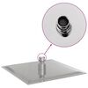 vidaXL Testa Doccia a Pioggia in Acciaio Inox 304 20x20 cm Quadrata