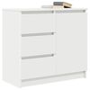 vidaXL Credenza con Cassetto Bianco 71x35x65 cm in Legno Multistrato