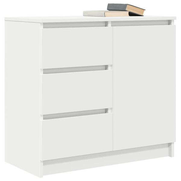 vidaXL Credenza con Cassetto Bianco 71x35x65 cm in Legno Multistrato
