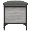 vidaXL Panca Portaoggetti Grigio Sonoma 102x42x45 cm Legno Multistrato