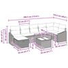vidaXL Set di divani con cuscino 7 pcs polyrattan