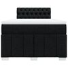 vidaXL Giroletto a Molle con Materasso Nero 120x190 cm in Tessuto