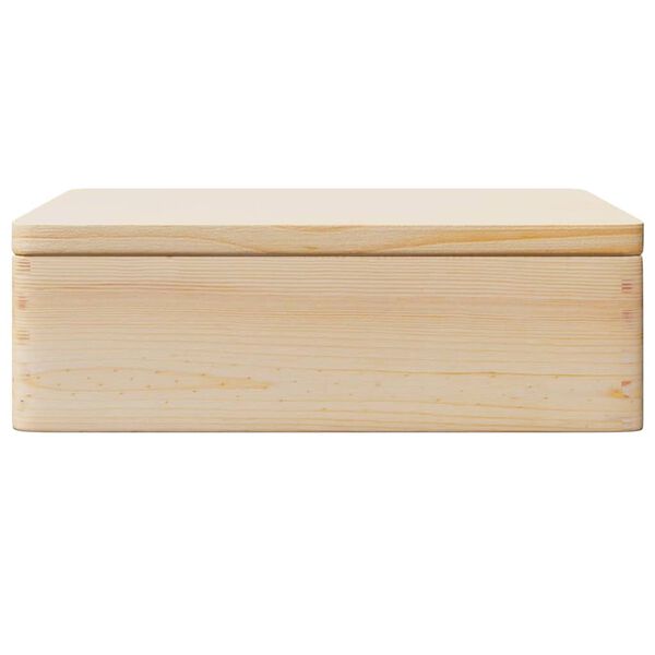 vidaXL Scatola in Legno con Coperchio 40x30x13 cm Legno Massello Pino
