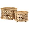 vidaXL Set Tavolini da Salotto 2 pz in Legno Massello di Mango